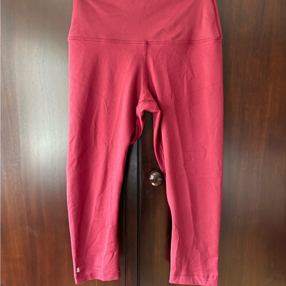 NOBULL Raspberry Athletic Leggings High-Rise Stretch, 18” inseam